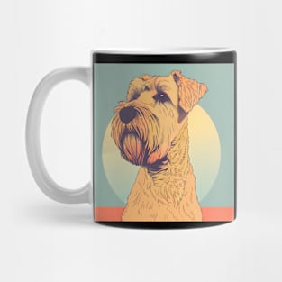 70s Soft-coated Wheaten Terrier Vibes: Pastel Pup Parade Mug